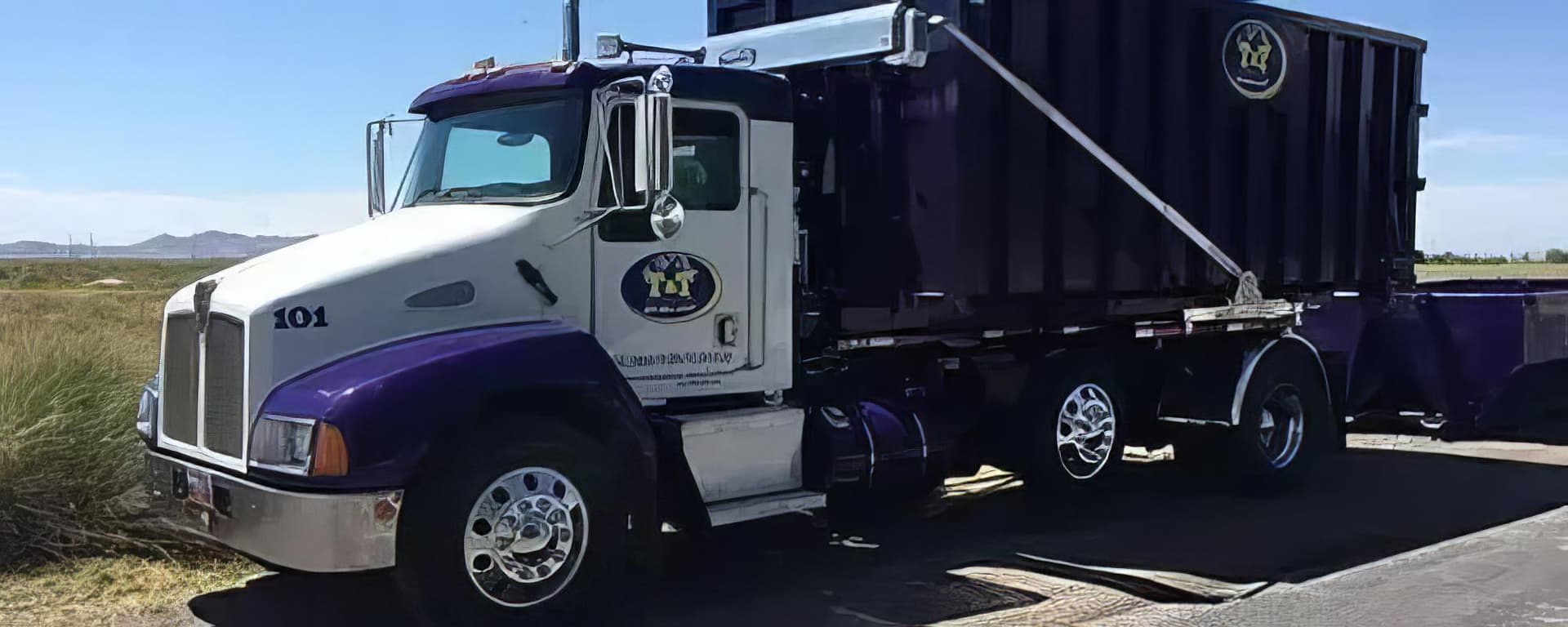 Dumpster rental services hero background